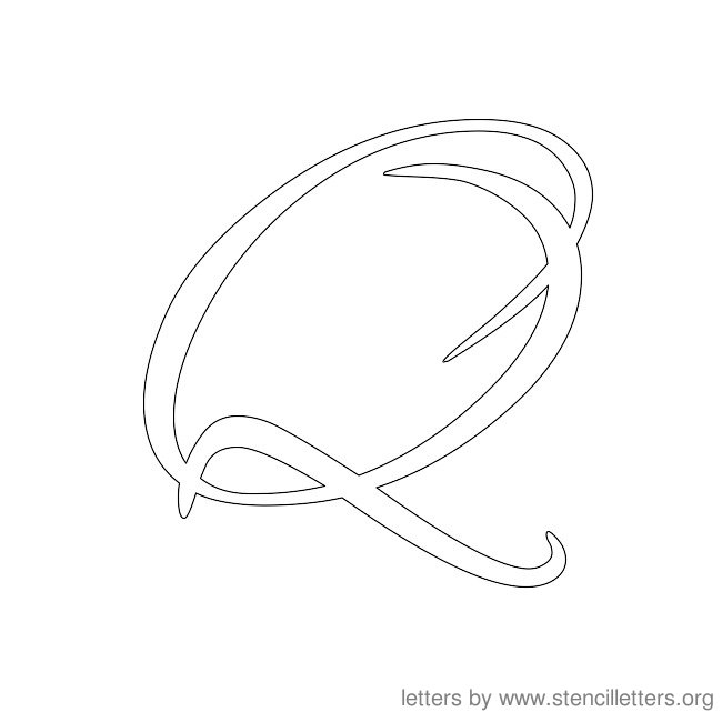 Cursive Letter Stencils Q Cursive Letter Stencils Q