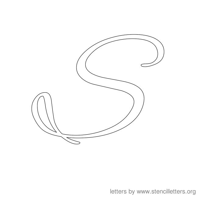 Cursive Letter Stencils S Cursive Letter Stencils S