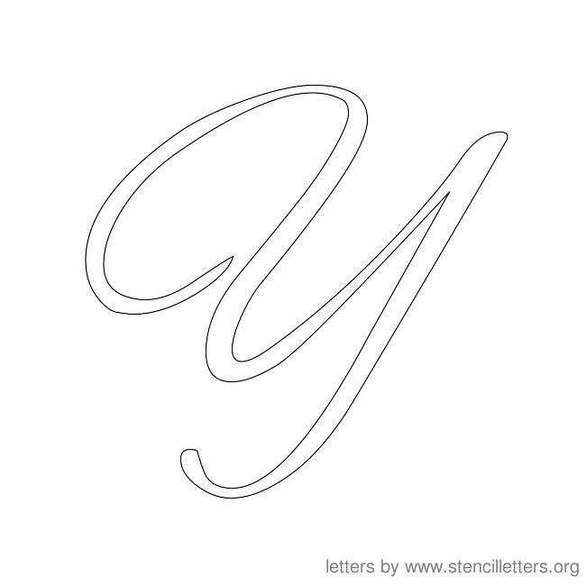 Cursive Letter Stencils Y Cursive Letter Stencils Y