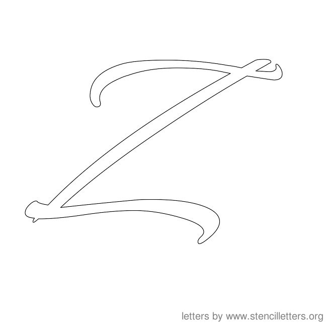 Cursive Letter Stencils Z Cursive Letter Stencils Z