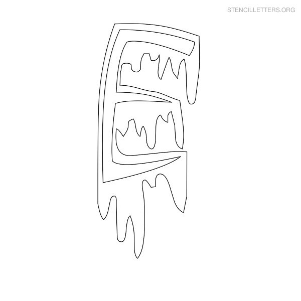 Stencil Letter Halloween E Stencil Letter Halloween E