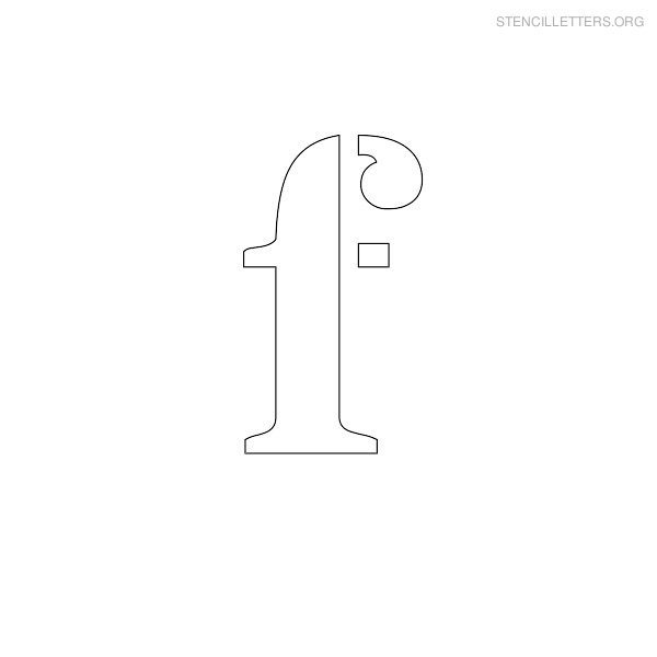Stencil Letter Lowercase F Stencil Letter Lowercase F