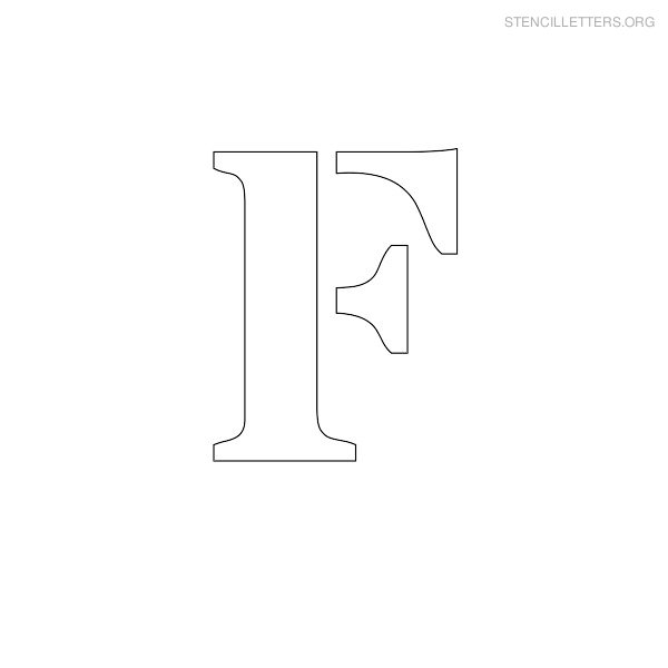 Stencil Letter Uppercase F Stencil Letter Uppercase F