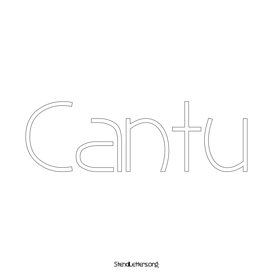 Cantu name stencil in Simple Elegant Lettering