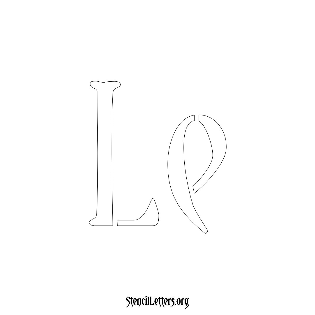 Le name stencil in Vintage Brush Lettering