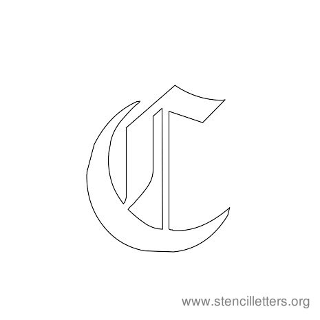 Gothic Stencil Letter C Gothic Stencil Letter C