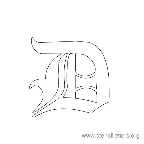 Gothic Stencil Letter D Gothic Stencil Letter D