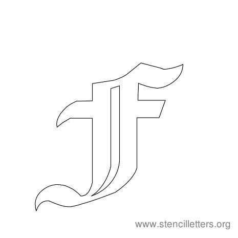 Gothic Stencil Letter F Gothic Stencil Letter F