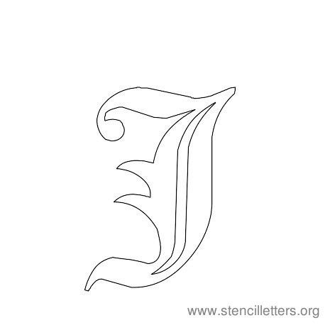 Gothic Stencil Letter J Gothic Stencil Letter J