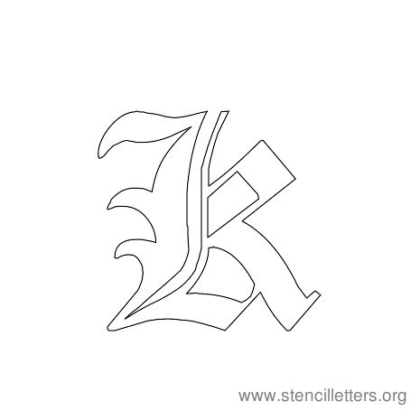 Gothic Stencil Letter K Gothic Stencil Letter K