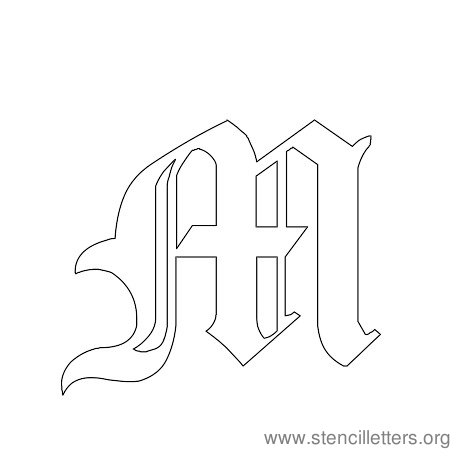 Gothic Stencil Letter M Gothic Stencil Letter M