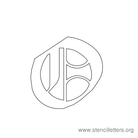 Gothic Stencil Letter O Gothic Stencil Letter O