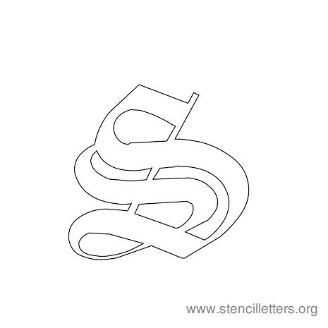 Gothic Stencil Letter S Gothic Stencil Letter S