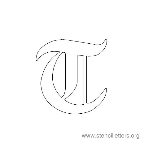 Gothic Stencil Letter T Gothic Stencil Letter T