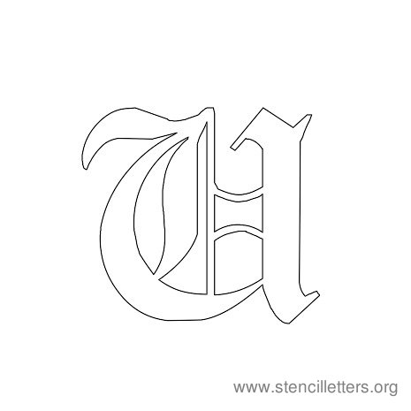 Gothic Stencil Letter U Gothic Stencil Letter U