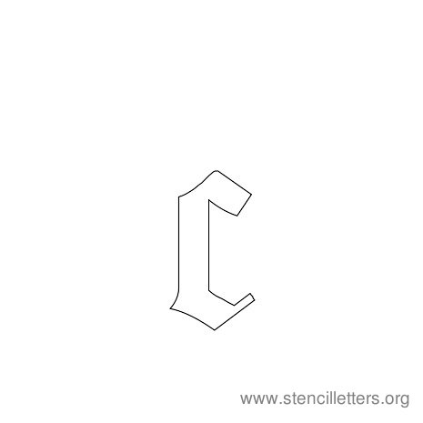 lowercase gothic stencil letter c lowercase gothic stencil letter c