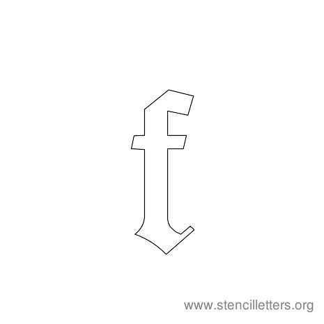 lowercase gothic stencil letter f lowercase gothic stencil letter f