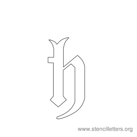 lowercase gothic stencil letter h lowercase gothic stencil letter h