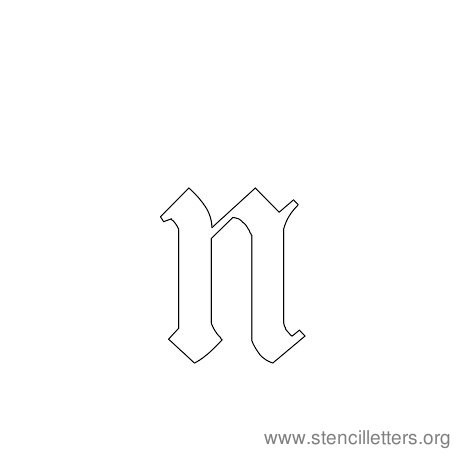 lowercase gothic stencil letter n lowercase gothic stencil letter n