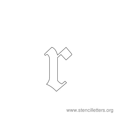 lowercase gothic stencil letter r lowercase gothic stencil letter r
