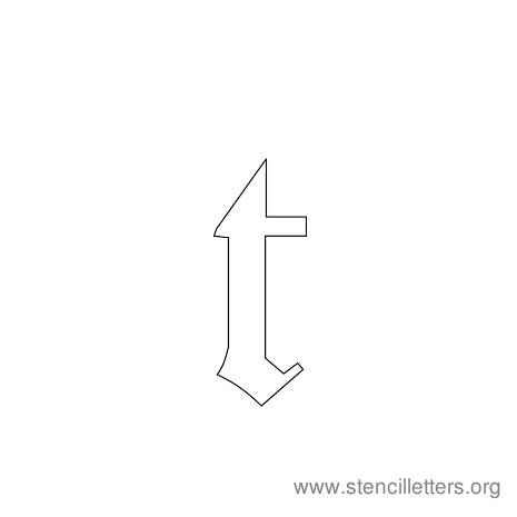 lowercase gothic stencil letter t lowercase gothic stencil letter t