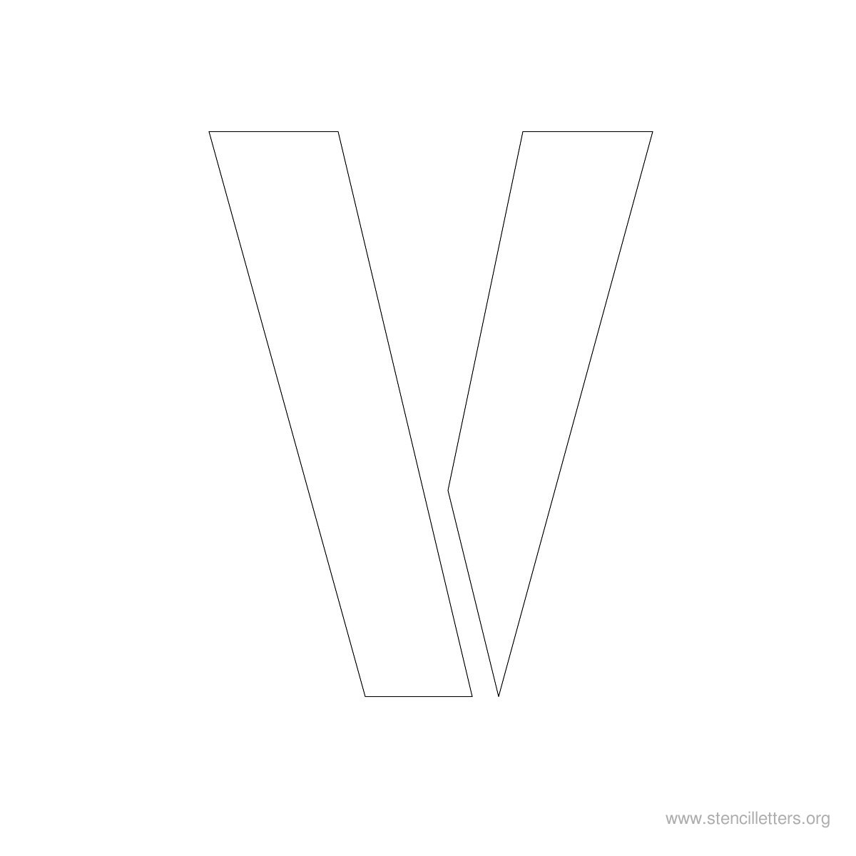 Large Stencil Letters Style #1 V
