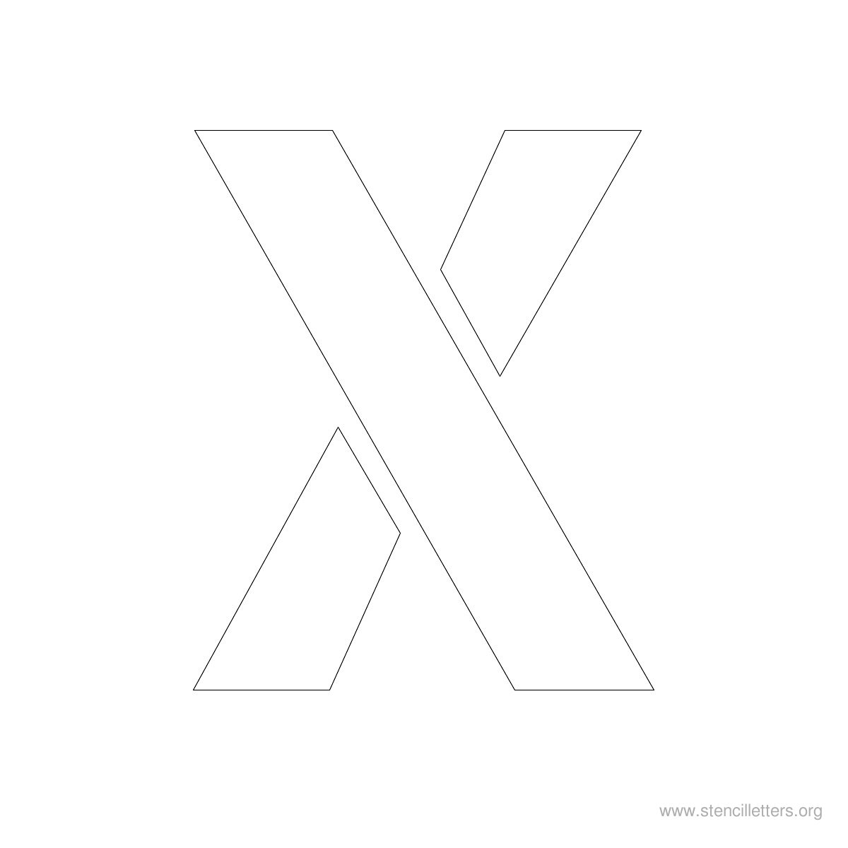 Large Stencil Letters Style #1 X