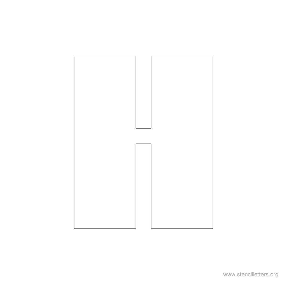 Large Stencil Letters Style #3 H