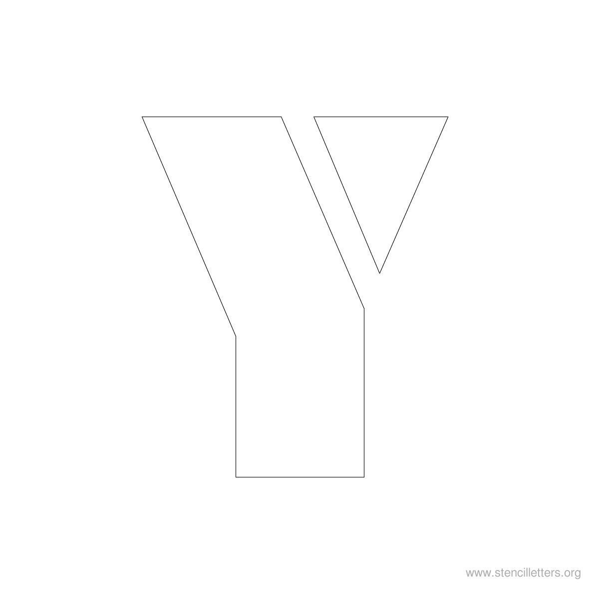 Large Stencil Letters Style #3 Y