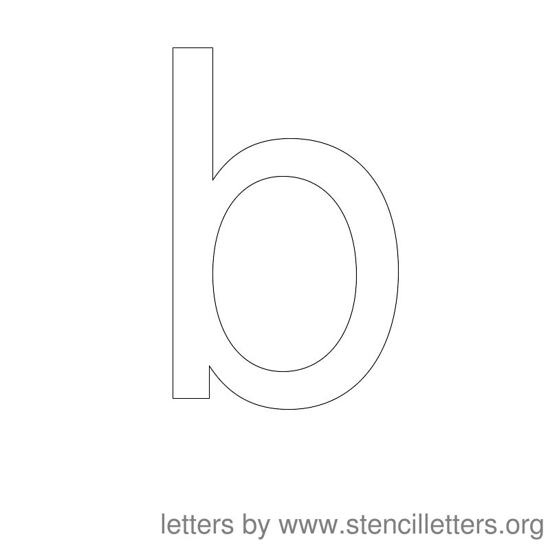 Lowercase Letter Stencil Large B Lowercase Letter Stencil Large B
