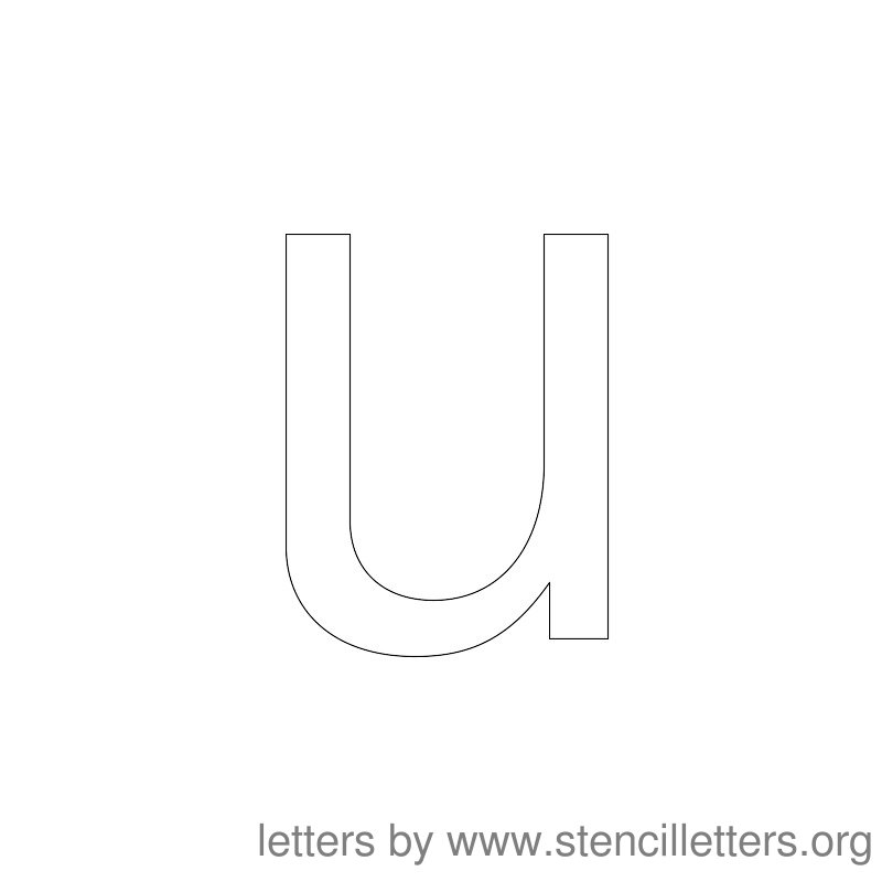 Lowercase Letter Stencil Large U Lowercase Letter Stencil Large U
