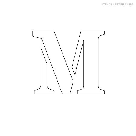 Stencil Letter Small M