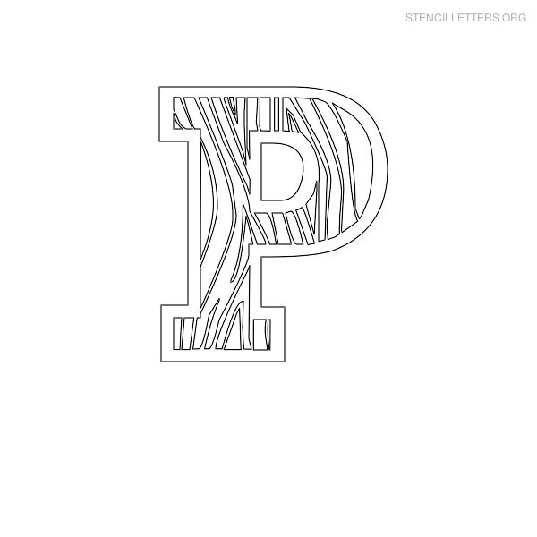 Stencil Letter Wooden P