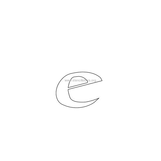 celtic stencil letter e