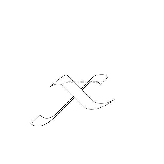 celtic stencil letter x