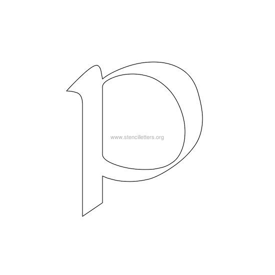 celtic stencil letter p