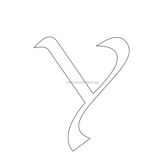 celtic stencil letter y