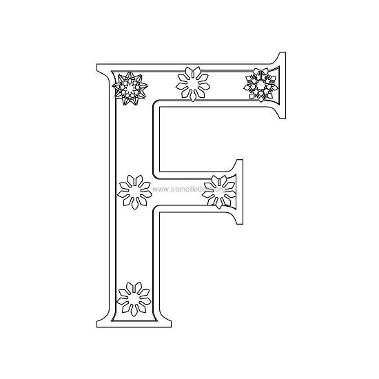 christmas stencil letter f christmas stencil letter f