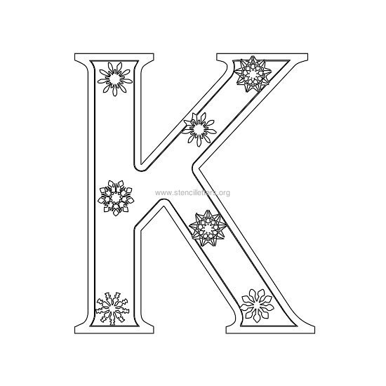 christmas stencil letter k christmas stencil letter k