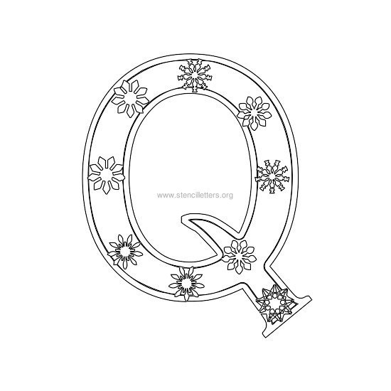 christmas stencil letter q christmas stencil letter q