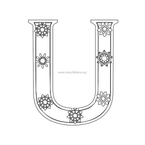 christmas stencil letter u christmas stencil letter u