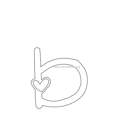 heart design stencil letter b heart design stencil letter b