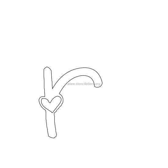 heart design stencil letter r heart design stencil letter r
