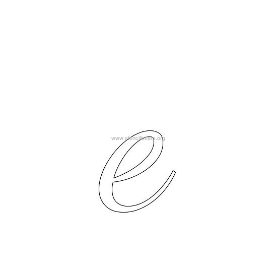 lowercase wedding stencil letter e lowercase wedding stencil letter e