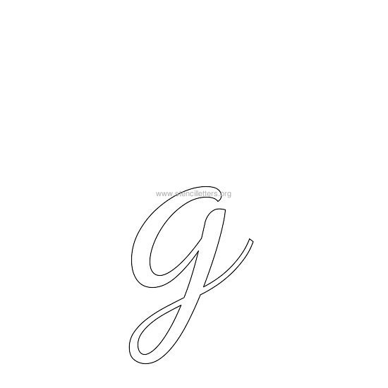 lowercase wedding stencil letter g lowercase wedding stencil letter g