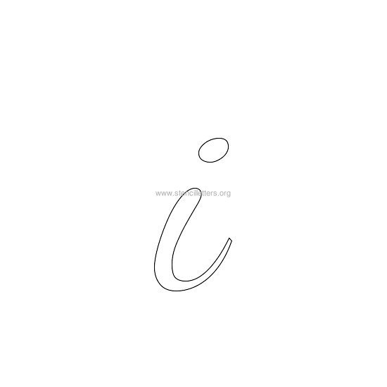 lowercase wedding stencil letter i lowercase wedding stencil letter i