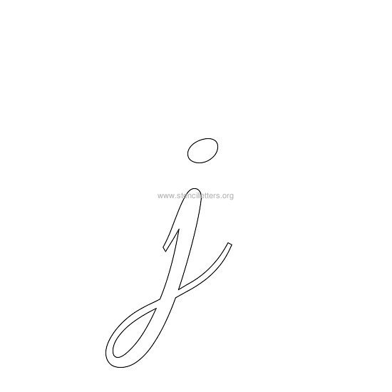 lowercase wedding stencil letter j lowercase wedding stencil letter j