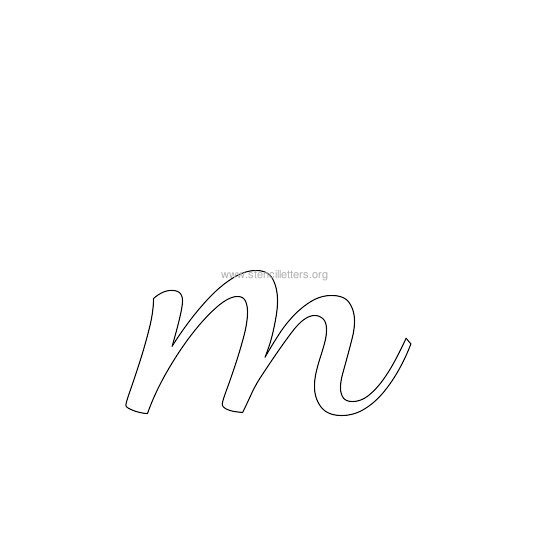 lowercase wedding stencil letter m lowercase wedding stencil letter m
