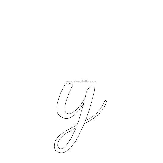 lowercase wedding stencil letter y lowercase wedding stencil letter y