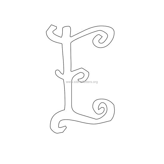 uppercase scrapbooking stencil letter e uppercase scrapbooking stencil letter e